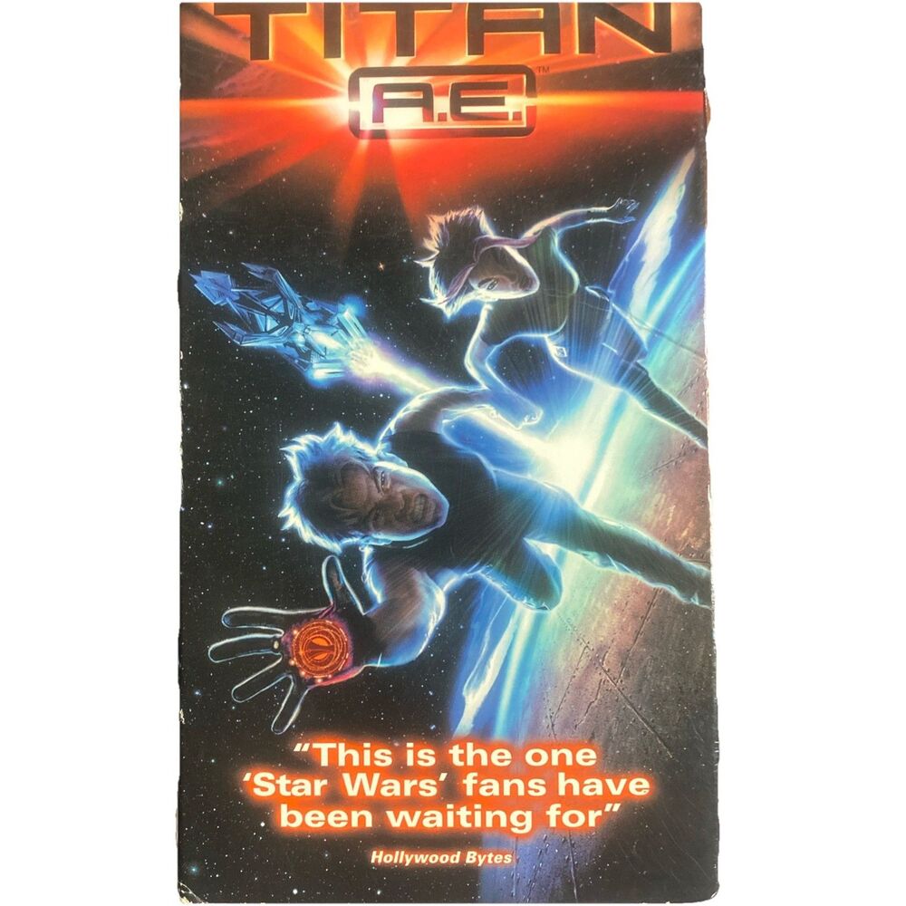 Titan AE VHS Animated Movie Anime Drew Barrymore Matt Damon Vintage